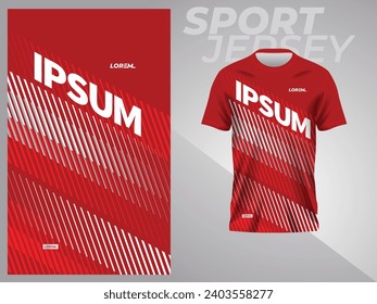 abstract red shirt sports jersey design for football soccer racing gaming cycling running 