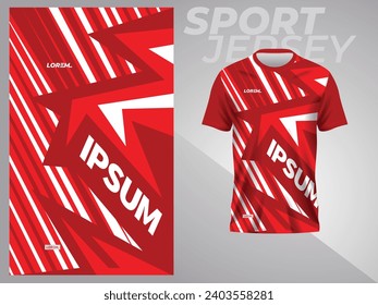 abstract red shirt sports jersey design for football soccer racing gaming cycling running 