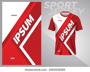 abstract red shirt sports jersey design for football soccer racing gaming cycling running 
