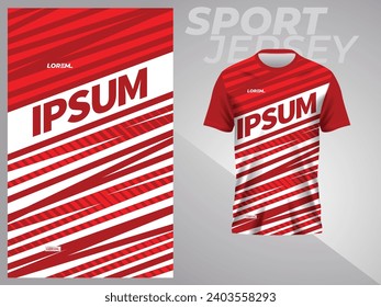 abstract red shirt sports jersey design for football soccer racing gaming cycling running 