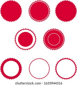 Abstract Red Sign Or Label Circle Shape Background 