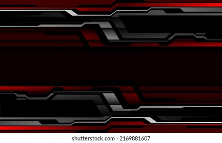 Abstraktes rotes, schwarzes, zybernes geometrisches Design, moderne futuristische Hintergrund, Vektorgrafik.