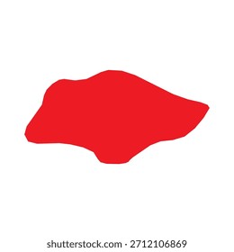 Abstract Red Singapore Simple Map