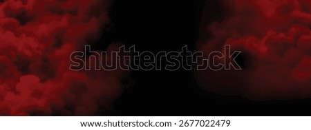 Abstract red smoke rising in darkness with dramatic moody aesthetic