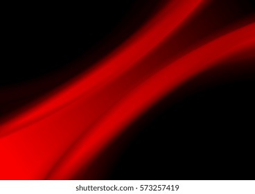 Abstract red smooth blurred waves background. Vector soft design