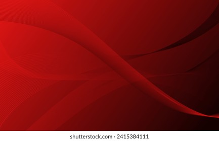 abstract red smooth lines wave curves on gradient background