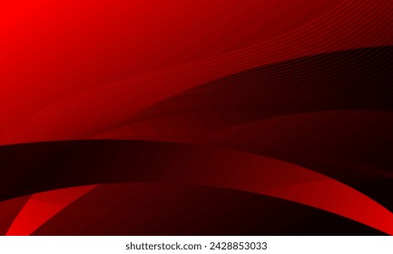 abstract red smooth lines wave curves with smooth gradient background