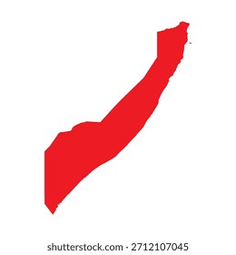 Abstract Red Somalia Simple Map