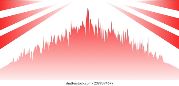 abstract red soundwave sports background with speed stripes