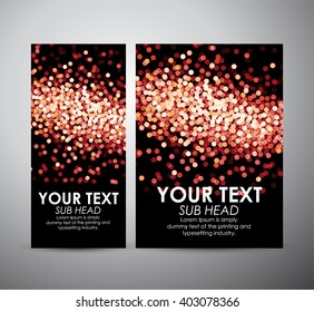 Abstract red sparkle glittering background on Brochure business design template or roll up.
