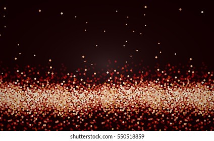 Abstract red sparkle glittering background. Vector illustration.
