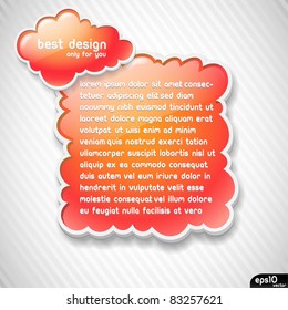 Abstract red speech bubble (colorful banner)