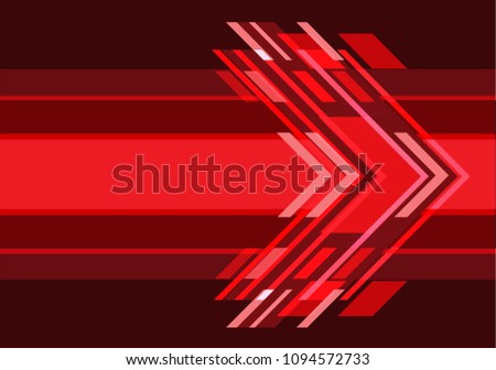 Abstract red speed arrow direction technology design modern futuristic background vector illustration.