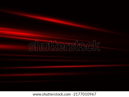 Abstract red speed neon light effect on black background vector illustration