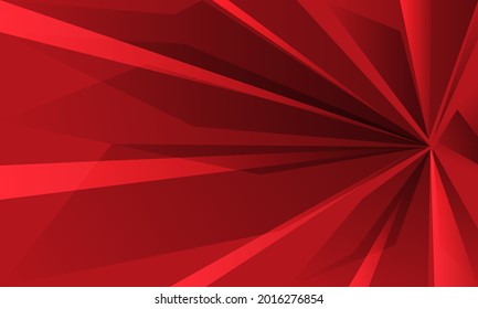 Abstract red speed zoom geometric background vector illustration.