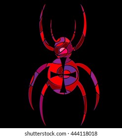 abstract red spider