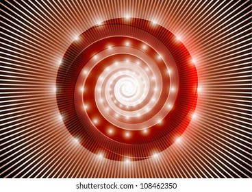 Abstract red spiral