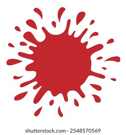 Abstract red splash paint isolated on white background for advertising and promotion