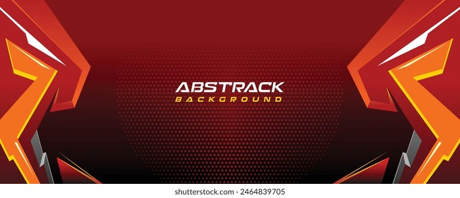 Abstract Red Sports Background Vector. International Sports Day Banner Illustration