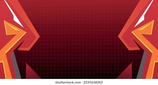 Abstract Red Sports Background Vector. International Sports Day Banner Illustration