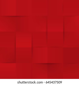 Abstract red square background. 3D red seamless texture