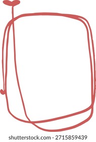 Resumo quadrado vermelho. Estilo simples, desenhado à mão. Elemento de design minimalista. Isolado no branco. Recurso gráfico. com detalhes complexos e grande apelo visual.