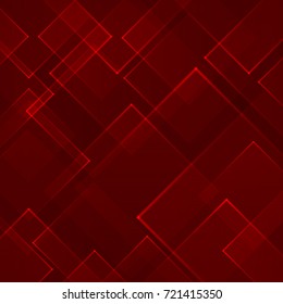 Abstract red square shape technology laser background. Vector illustration