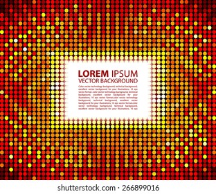 Abstract Red squarer  Background, raster illustration. red abstract banner halftone circle