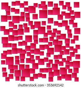 Abstract Red Squares Background - Vector Illustration