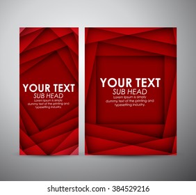 Abstract red squares. Graphics resources design template. Vector illustration