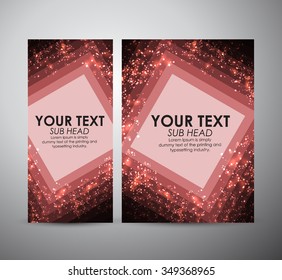 Abstract red squares pattern. Brochure business design template or roll up. Vector illustration
