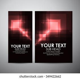 Abstract red squares pattern. Brochure business design template or roll up. Vector illustration