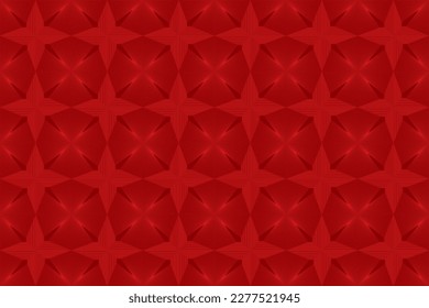 Abstract Red Star Illustration Texture Seamless Background, Vector File