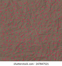 abstract red stars pattern over paper texture. vector background design