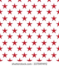 Abstract red stars. Seamless vector background