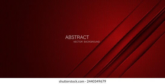 Abstract red steel mesh background with red glowing lines with free space for design. Modern technology innovation concept background. Perforated dark red metal sheet for background image.	