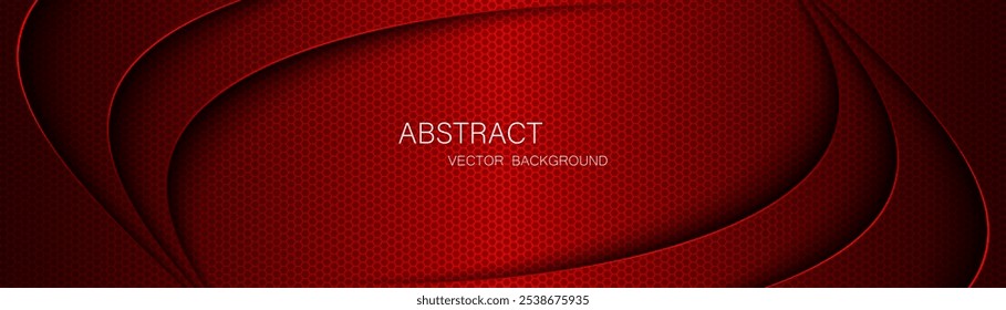 Abstract red steel mesh background with red glowing lines with free space for design. Modern technology innovation concept background. Perforated dark red metal sheet for background image.	
