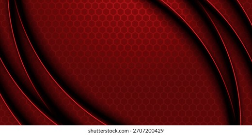 Fundo de malha de aço vermelho abstrato com linhas vermelhas brilhantes com espaço livre para design. Contexto do conceito de inovação tecnológica moderna.
