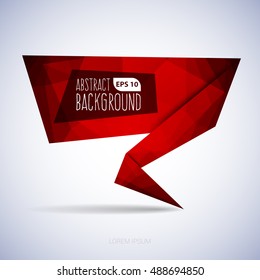 Abstract Red Sticker Banner