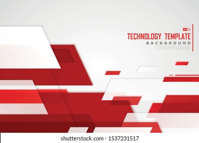 Abstract red stripe lines pattern of technology template. Use for poster, artwork, template design, annual report. illustration vector eps10