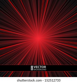 Abstract red striped burst background. RGB EPS 10 vector illustration