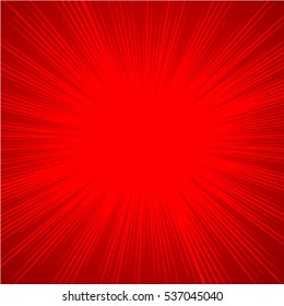 Abstract red striped burst background.-vector illustration
