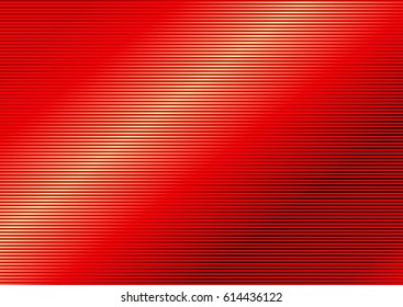 Abstract red striped lined horizontal glowing background. Scan screen. Technological futuristic card with stripes. Vector illustration