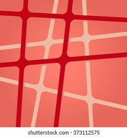 Abstract red stripes. Red stripes background. Overlapping red stripes. Intersecting red stripes.
