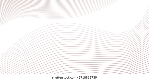 Linha de fluxo de listras vermelhas abstratas no fundo branco. Conceito de linha de tecnologia digital ondulada. Design simples.