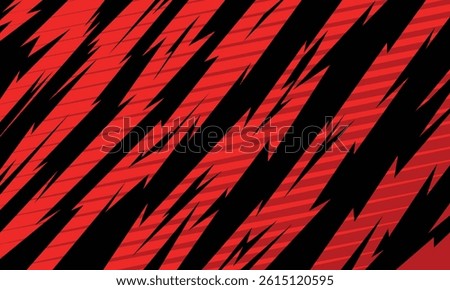 Abstract red stripes racing background for sublimation jersey and car wrap decal