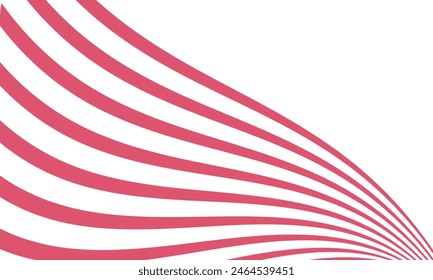 Abstract red stripes wave line background. Vector illustration