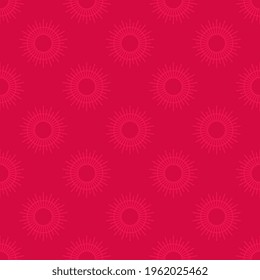Abstract red sun pattern seamless, sun burst background