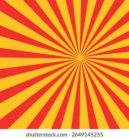 Abstract red sun rays vector background