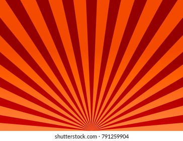 Abstract red sun rays vector background